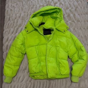 Lucky Brand Women’s  Neon Green   Puffer Jacket